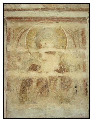 Полустертая фреска на стене часовни Генуэзской крепости, Крым